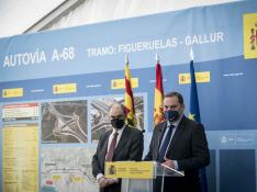 Ábalos y Lambán inauguran la A-68 entre Figueruelas y Gallur