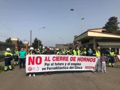 Los trabajadores de Ferroatlántica del Cinca (Hidro Nitro) inician las movilizaciones para evitar los despidos