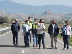 Visita a las obras de mejora de la carretera que une Tierz y Bellestar ejecutadas por la DPH.