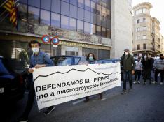 Cadena humana de protesta contra el cambio climático convocada en Zaragoza por distintas plataformas