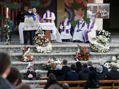 Funeral por David Beriain en Artajona, Navarra
