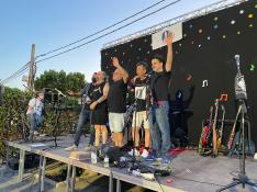 Concierto de rock del grupo Zerotres celebrado el pasado día 12 en La Puebla de Alfindén.