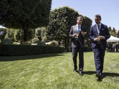 El ministro de Exteriores de Italia, Luigi Di Maio (d), con el secretario de Estado de EE. UU., Antony Blinken, en Roma