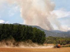 Incendio forestal en Santa Coloma de Queralt (Tarragona)
