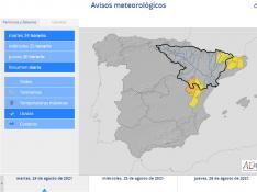 Alertan de posibles inundaciones por tormentas en el Bajo Aragón