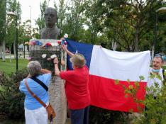 Homenaje a Salvador Allende en el parque junto a Bomberos.