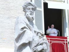 El Papa, el pasado domingo durante el ángelus.