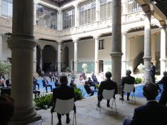 El palacio de los Condes de Morata, sede del TSJA, durante el acto de apertura del año judicial en Aragón.
