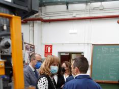 La ministra de Educación y Formación Profesional, Pilar Alegría, visita el Centro Público Integrado de Formación Profesional Corona de Aragón