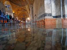 Inundaciones dentro de la basílica de San Marco