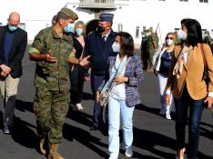 Visita de la ministra de Defensa, Margarita Robles, a la isla de La Palma