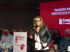 Mayte Pérez, en el Congreso Provincial del PSOE de Teruel.