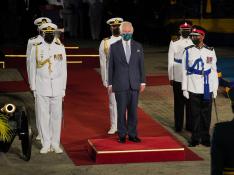 Carlos de Inglaterra durante la ceremonia de inauguración de la nueva republic en Barbados.