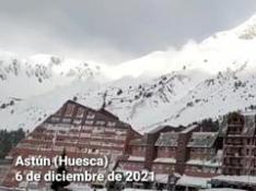 Los espesores de nieve acumulados obligan a provocar avalanchas en Astún