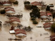 Ríos en alerta, inundaciones y afecciones al tráfico en Navarra