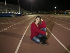 Isabel Macías, en su segundo hogar: las pistas de atletismo del Estadio Corona de Aragón en Zaragoza