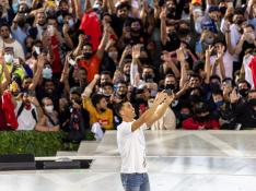 Cristiano Ronaldo, en la Expo 2020 en Emiratos Árabes Unidos.