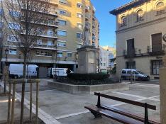 Aspecto de la plaza Inmaculada de Huesca tras las obras.