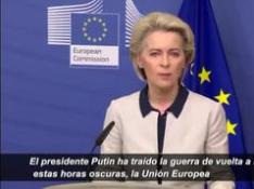 Von der Leyen: "El objetivo es la estabilidad en Europa y haremos que Putin pague por ello"