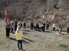 El acto central ha tenido lugar en el barranco de la Bartolina, primer Lugar de Memoria Democrática de Aragón.