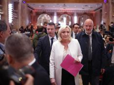 Marine Le Pen en un acto de campaña este miércoles