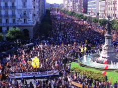 Protesta contra el trasvase del Ebro en octubre del año 2000