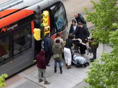 Atropello del tranvía de Zaragoza en Independencia