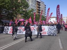 Manifestación en Zaragoza por el 1 de mayo.