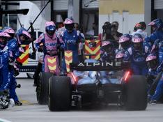 Fernando Alonso durante el GP de Miami.