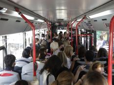 Fotos de la huelga de bus en Zaragoza este miércoles, 18 de mayo