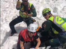 Rescate de un esquiador en el Parque Natural Posets Maladeta, en Huesca