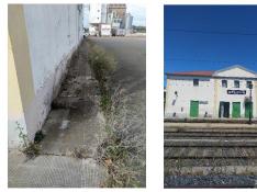 Las estaciones de Selgua, El Tormillo-Lastanosa y Marcén-Poleñino ofrecen una imagen de dejadez.