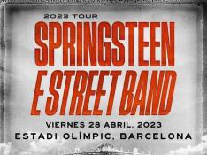 Cartel promocional del concierto de Bruce Springsteen en Barcelona.