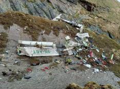 Fotos del accidente de avión en Nepal