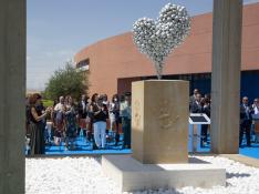 Monumento a las víctimas de tráfico en el Centro Zaragoza, con motivo de su 30 aniversario