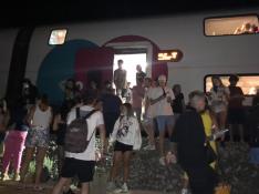 Los usuarios del tren de Ouigo afectado compartieron fotos y vídeos en las redes sociales