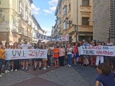 Protesta en Jaca por la uvi móvil