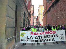 Una de las últimas movilizaciones en defensa de la sanidad convocada en Teruel.