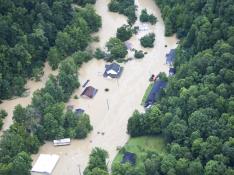 Una de las zonas residenciales afectadas por las inundaciones