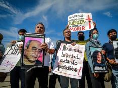 Petición de justicia tras el asesinato del periodista mexicano, Freddid Román.