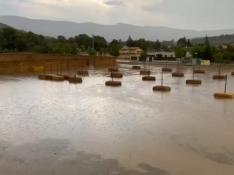 Inundaciones en Ayerbe por una tromba de agua