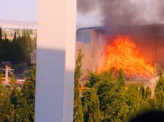 incendio en empresa de biomasa de Casetas