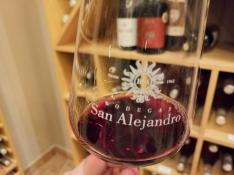 Una copa de vino de San Alejandro.