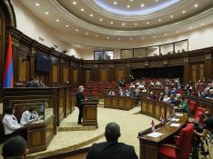 El Parlamento armenio en Ereván.