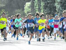 Carrera de la Infancia celebrada este domingo en el Parque Grande de Zaragoza.
