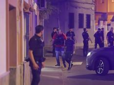 Despliegue policial en Algeciras tras el apuñalamiento mortal.