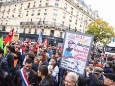 Protestas en París contra el gobierno de Macron.
