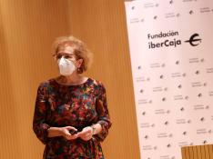 Margarita del Val, este martes, en la charla que ofreció en el Patio de la Infanta en Zaragoza