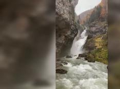 Espectaculares imágenes de Las cataratas en Ordesa y el refugio de Góriz tras las recientes lluvias.