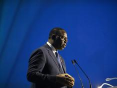 Macky Sall, presidente de Senegal, durante su intervención en la COP27.